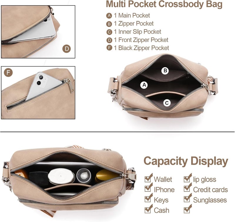 CLUCI Purses for Women Crossbody Bags for Women Cross Body Bag Crossbody Purse with Adjustable Wide Strap - Image 3